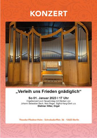 Orgelkonzert im TFH mit Dr. Hiller