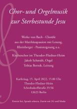 Chor- und Orgelmusik zur Sterbestunde Jesu